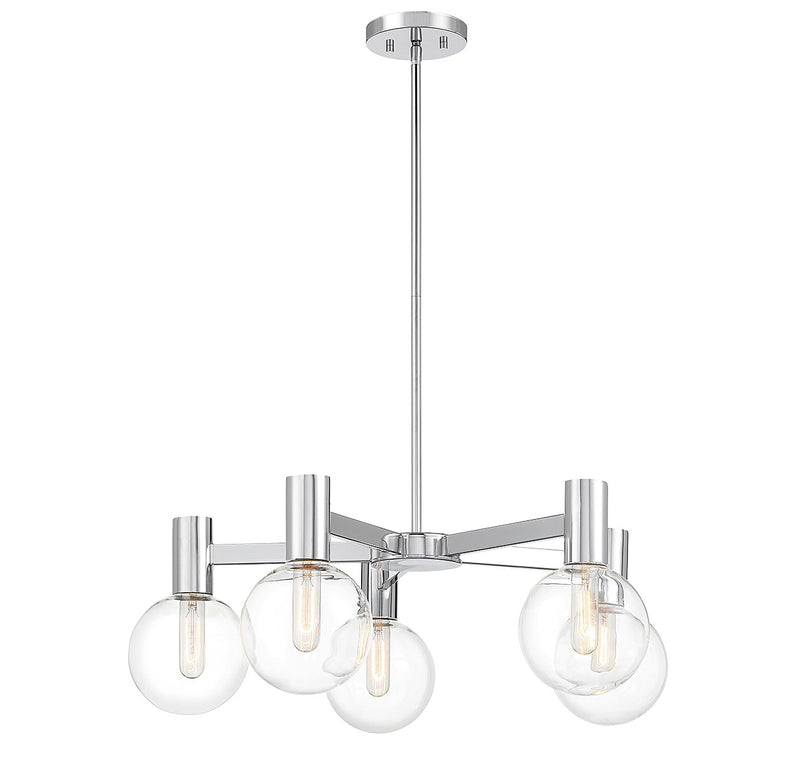 Savoy House 1-3073-5-11 Five Light Chandelier, Chrome (5)