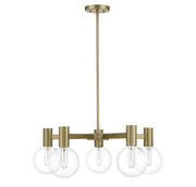 Savoy House 1-3073-5-322 Five Light Chandelier, Warm Brass (2)