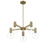 Savoy House 1-3073-5-322 Five Light Chandelier, Warm Brass (4)