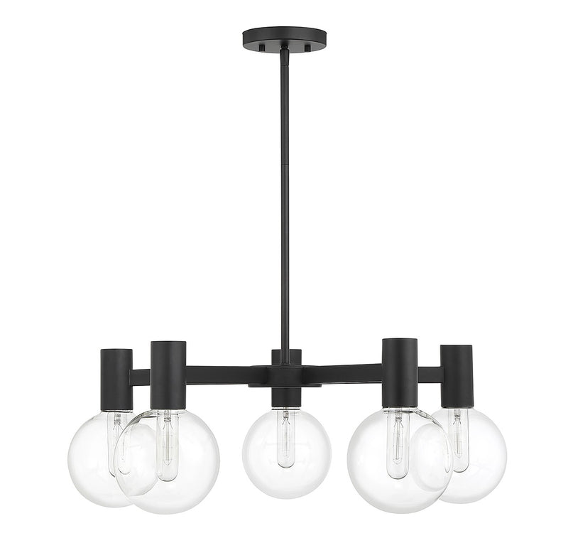 Savoy House 1-3073-5-89 Five Light Chandelier, Matte Black (2)