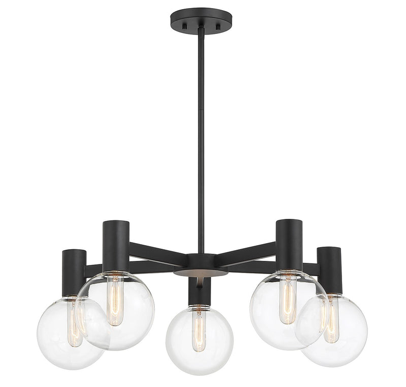 Savoy House 1-3073-5-89 Five Light Chandelier, Matte Black (3)