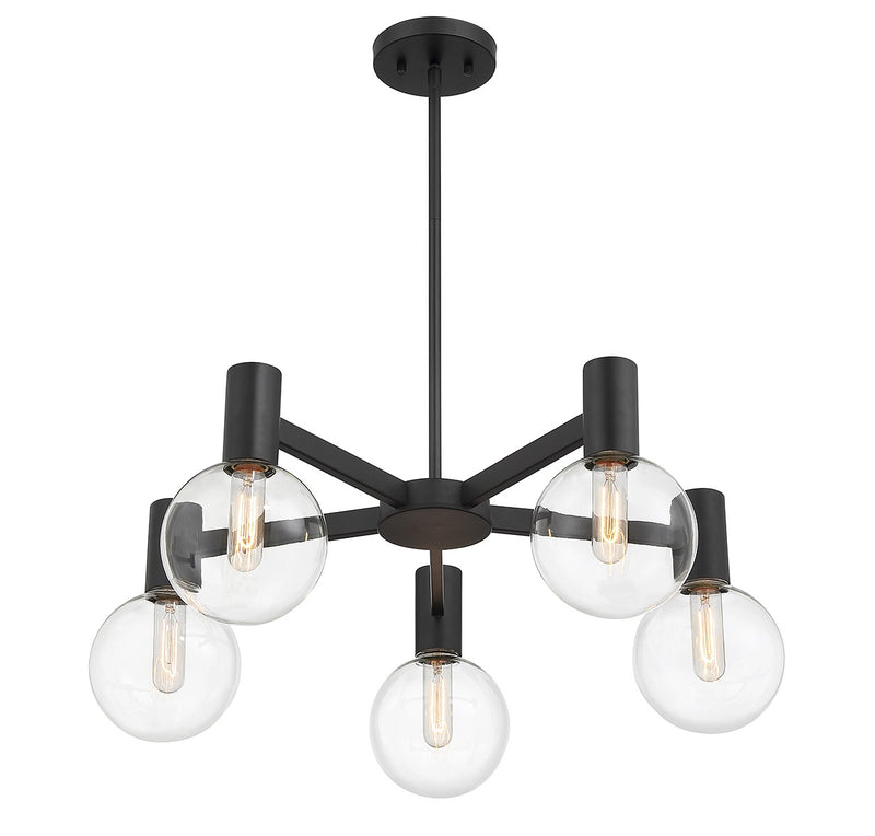 Savoy House 1-3073-5-89 Five Light Chandelier, Matte Black (4)