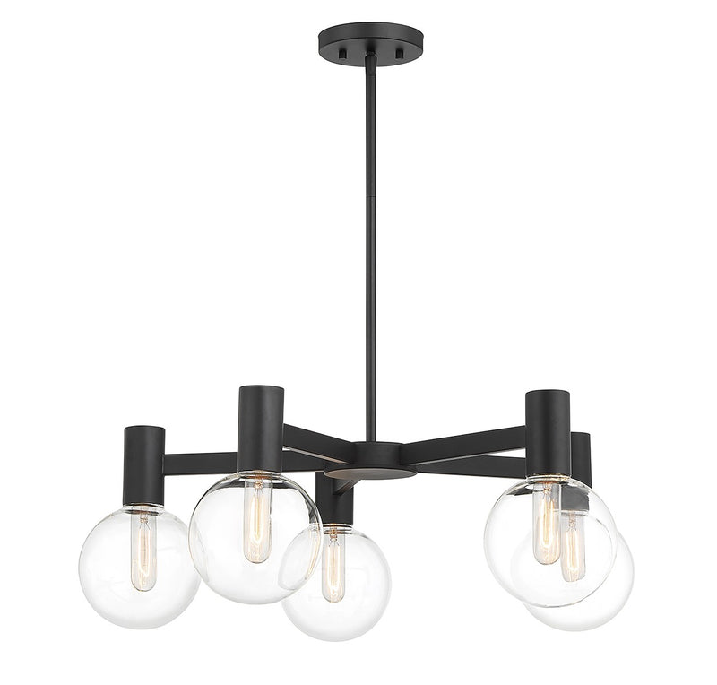 Savoy House 1-3073-5-89 Five Light Chandelier, Matte Black (5)
