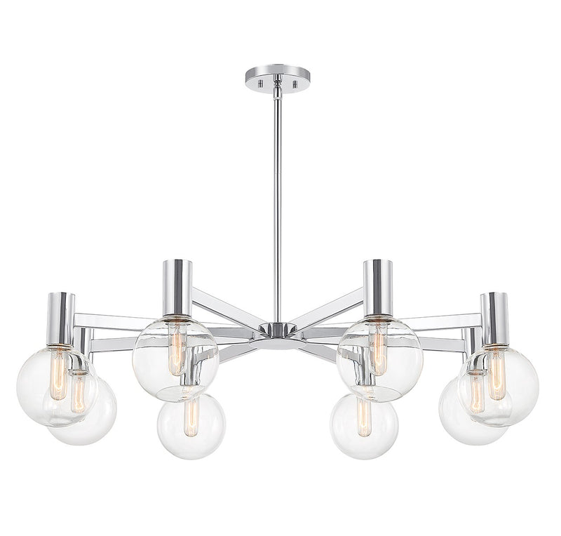 Savoy House 1-3074-8-11 Eight Light Chandelier, Chrome (3)