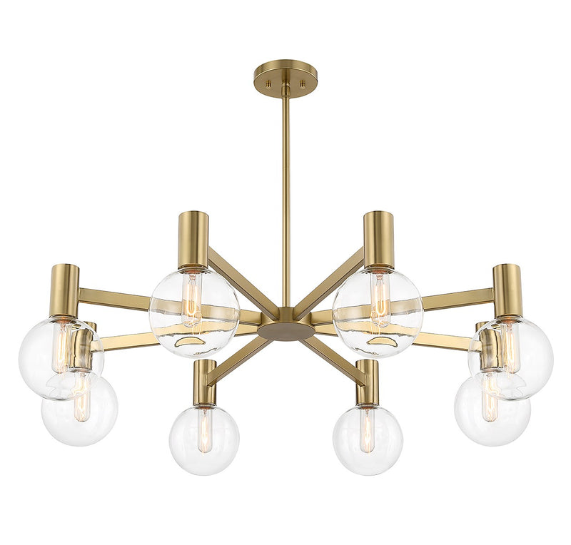 Savoy House 1-3074-8-322 Eight Light Chandelier, Warm Brass (4)