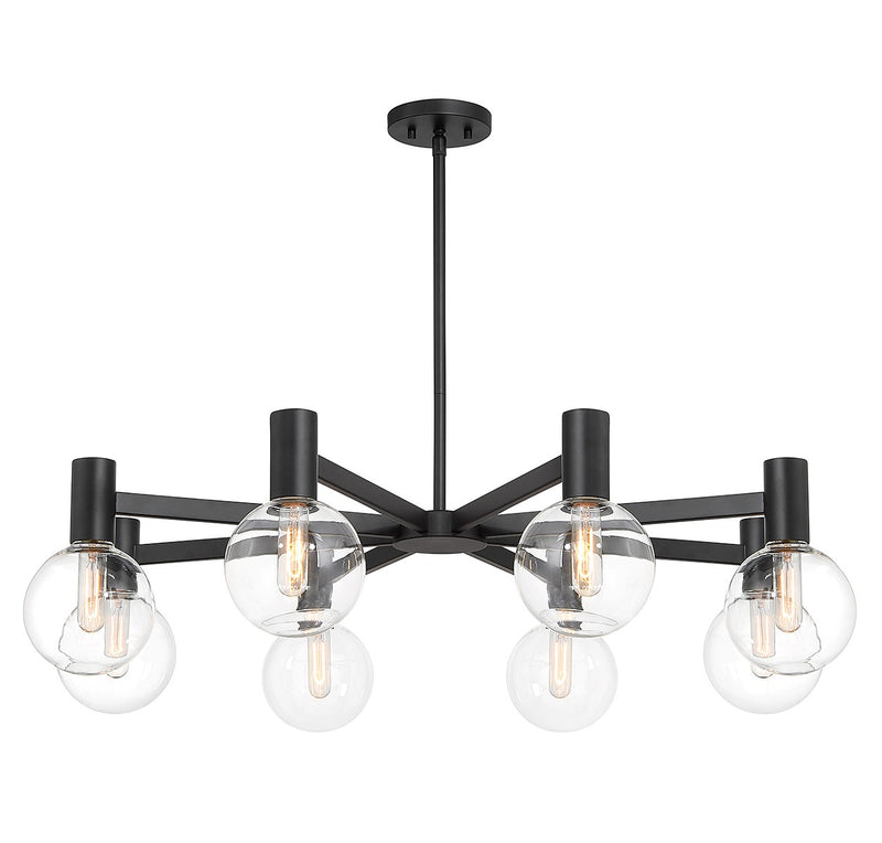 Savoy House 1-3074-8-89 Eight Light Chandelier, Matte Black (3)