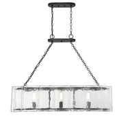 Savoy House 1-8203-3-89 Three Light Linear Chandelier, Matte Black (3)