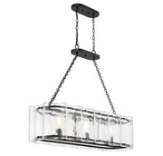 Savoy House 1-8203-3-89 Three Light Linear Chandelier, Matte Black (4)