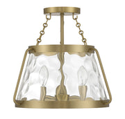 Savoy House 6-1802-3-322 Three Light Semi-Flush Mount, Warm Brass (2)
