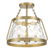 Savoy House 6-1802-3-322 Three Light Semi-Flush Mount, Warm Brass (3)