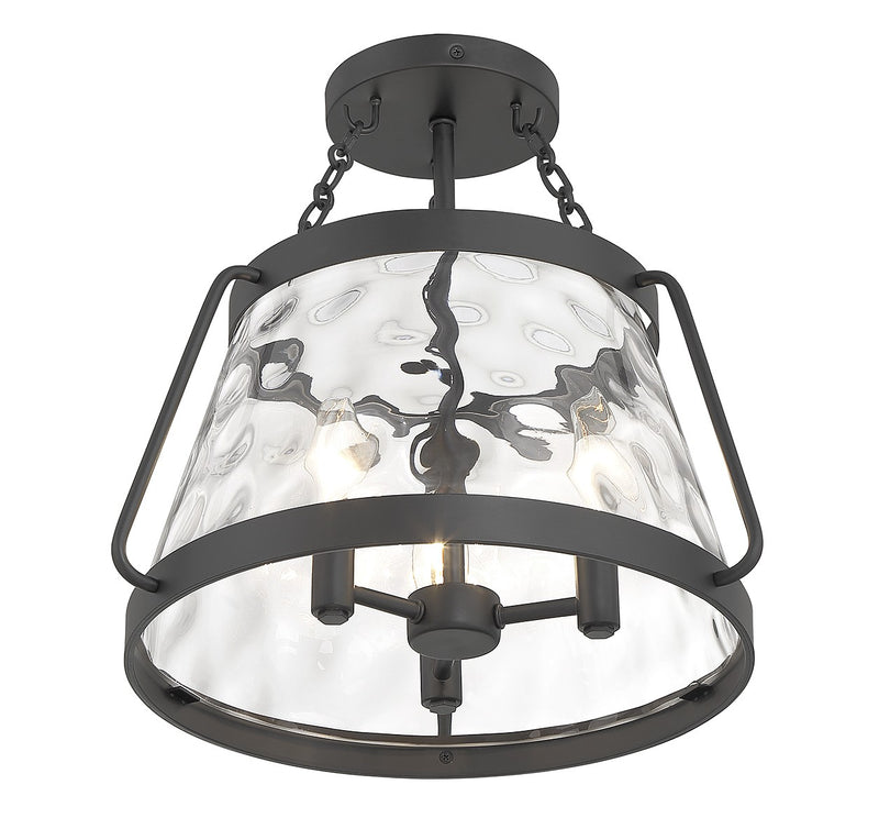 Savoy House 6-1802-3-89 Three Light Semi-Flush Mount, Matte Black (4)