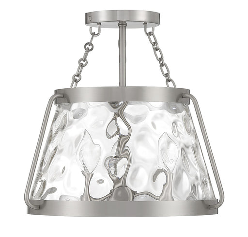 Savoy House 6-1802-3-SN Three Light Semi-Flush Mount, Satin Nickel (2)