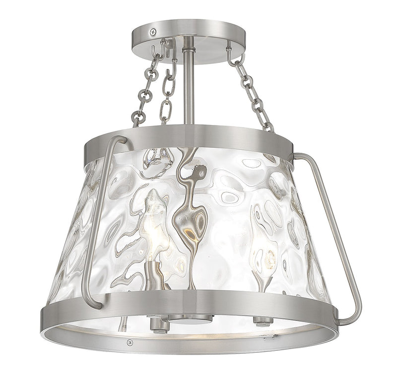 Savoy House 6-1802-3-SN Three Light Semi-Flush Mount, Satin Nickel (5)