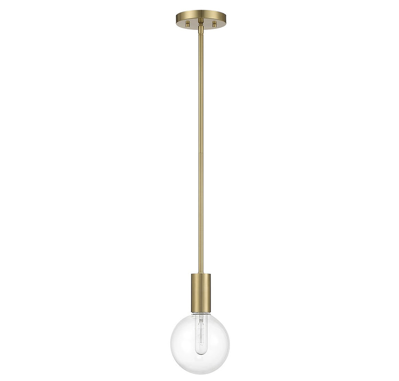 Savoy House 7-3075-1-322 One Light Mini Pendant, Warm Brass (2)