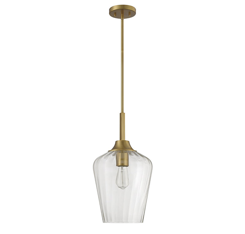 Savoy House 7-3390-1-322 One Light Pendant, Warm Brass (2)