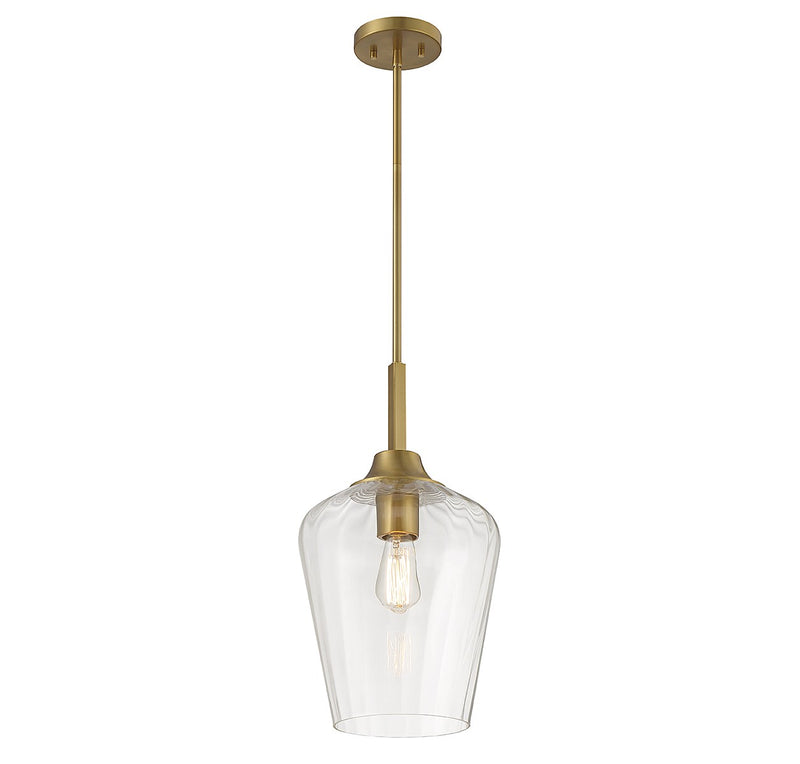 Savoy House 7-3390-1-322 One Light Pendant, Warm Brass (3)