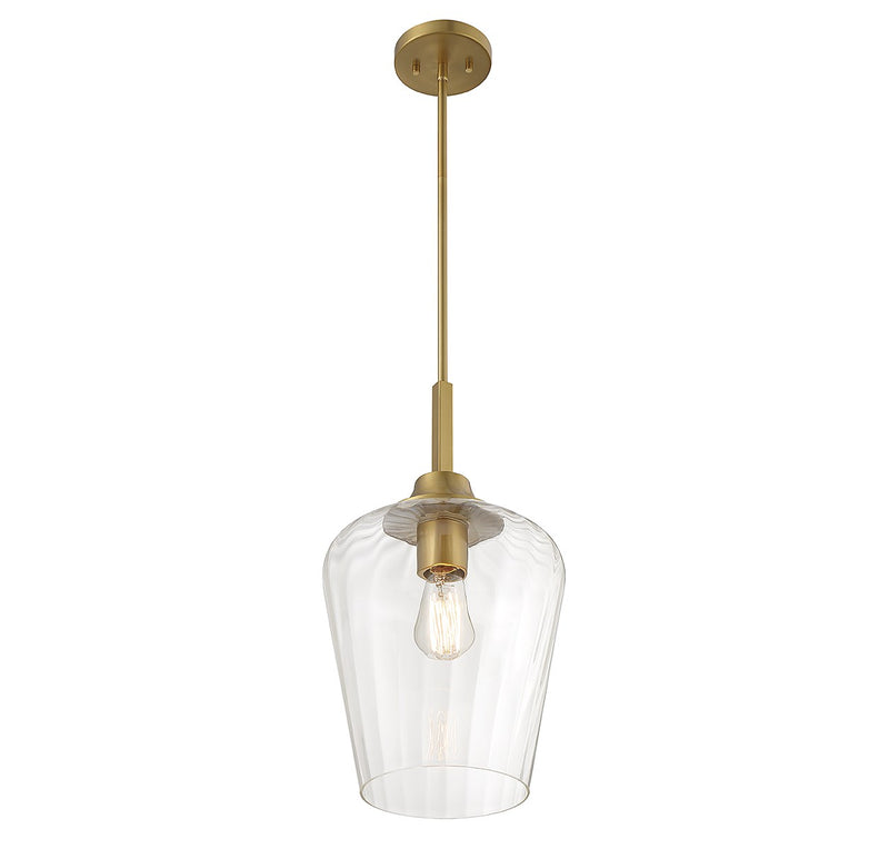 Savoy House 7-3390-1-322 One Light Pendant, Warm Brass (4)