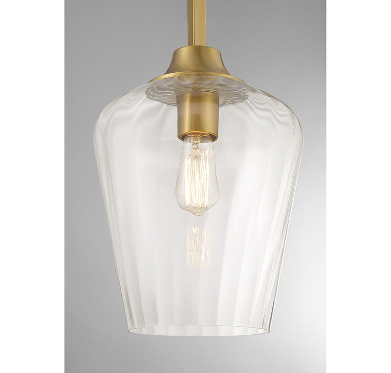 Savoy House 7-3390-1-322 One Light Pendant, Warm Brass (5)