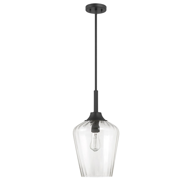 Savoy House 7-3390-1-89 One Light Pendant, Matte Black (2)