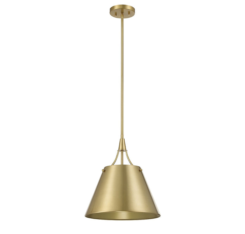 Savoy House 7-4499-1-322 One Light Pendant, Warm Brass (2)