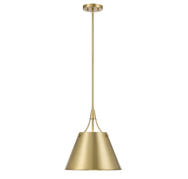 Savoy House 7-4499-1-322 One Light Pendant, Warm Brass (3)