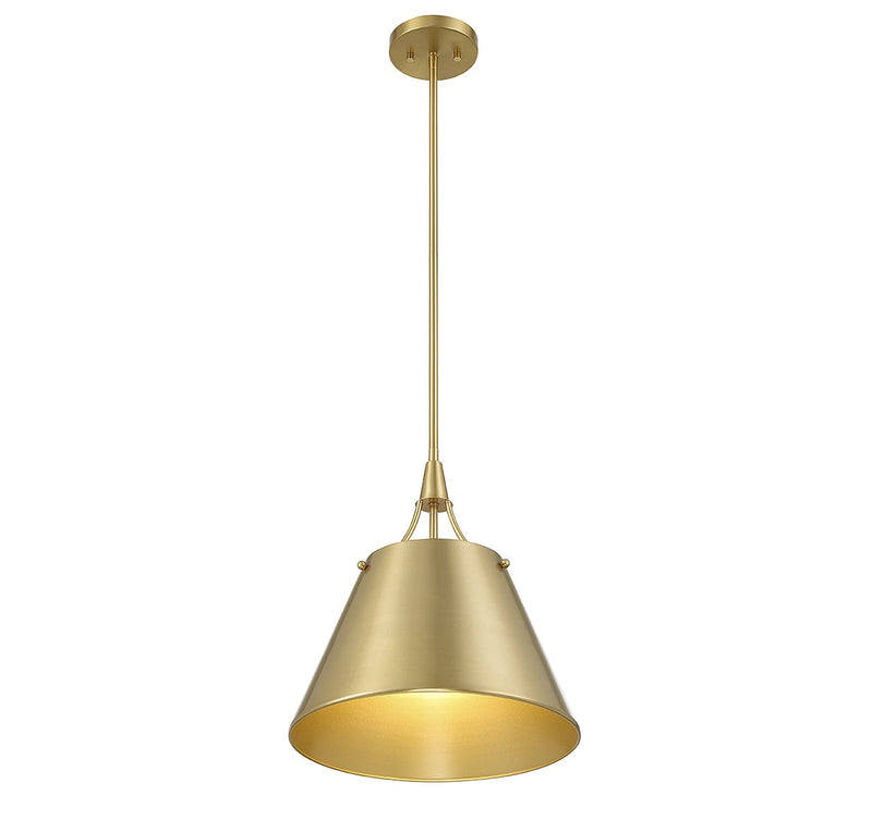Savoy House 7-4499-1-322 One Light Pendant, Warm Brass (4)
