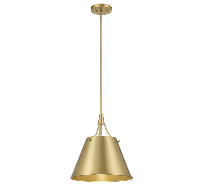 Savoy House 7-4499-1-322 One Light Pendant, Warm Brass (5)