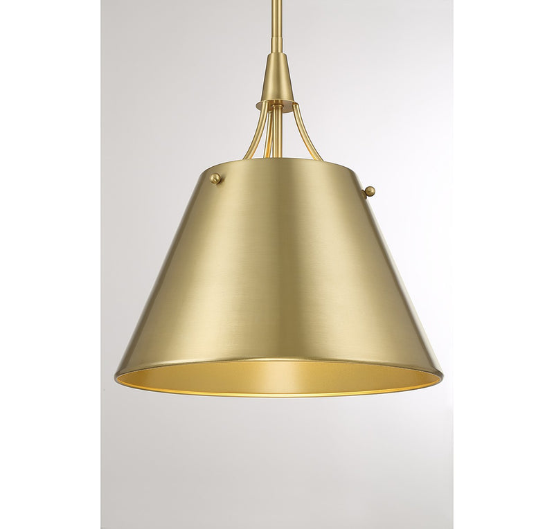 Savoy House 7-4499-1-322 One Light Pendant, Warm Brass (6)