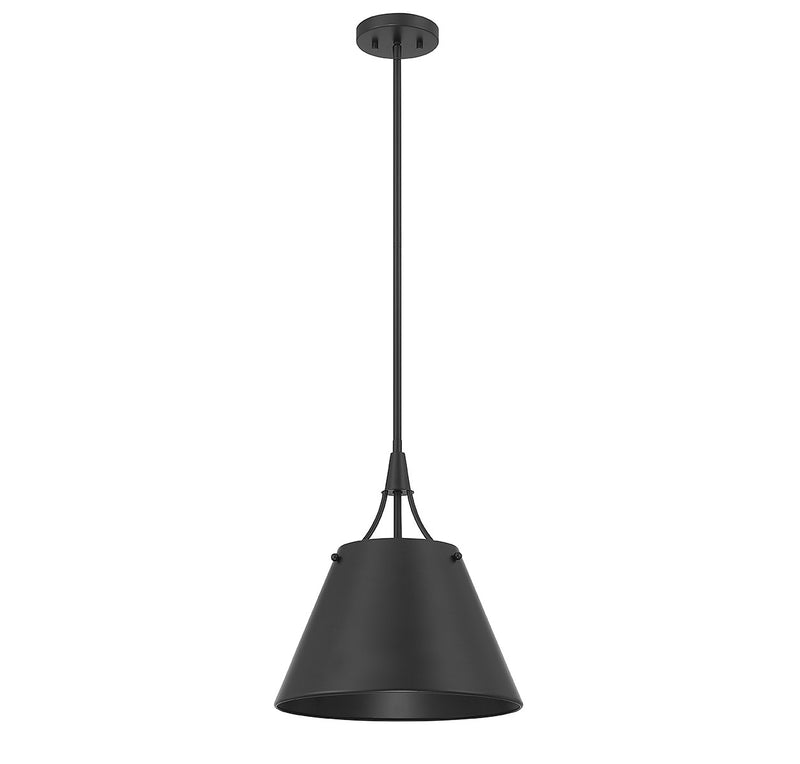 Savoy House 7-4499-1-89 One Light Pendant, Matte Black (2)