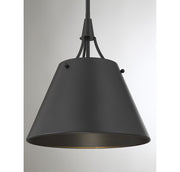 Savoy House 7-4499-1-89 One Light Pendant, Matte Black (6)