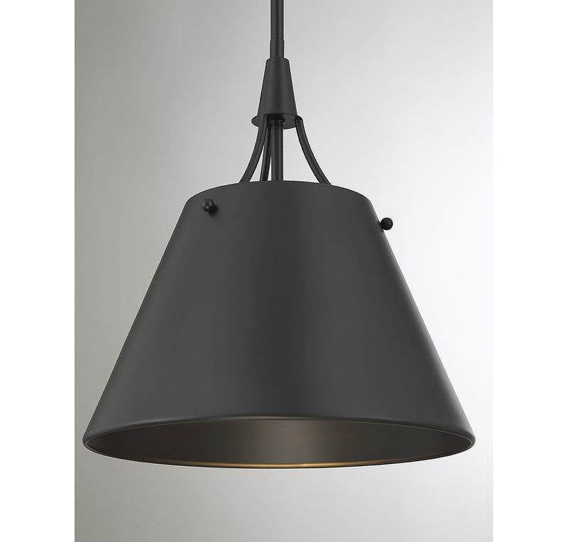 Savoy House 7-4499-1-89 One Light Pendant, Matte Black (6)