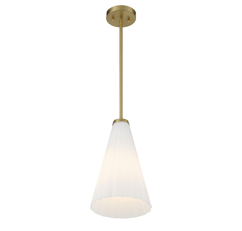 Savoy House 7-8840-1-322 One Light Pendant, Warm Brass (4)