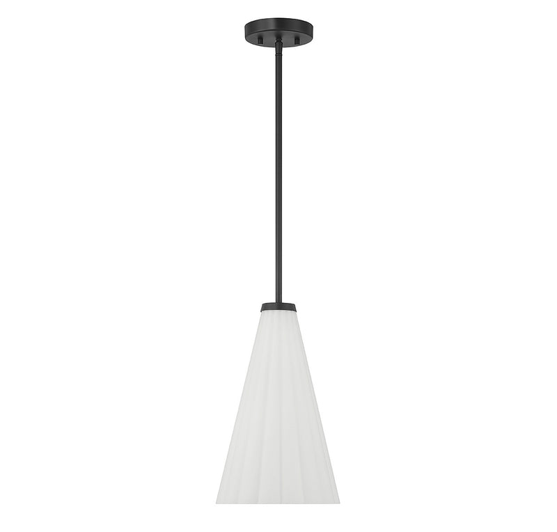 Savoy House 7-8840-1-89 One Light Pendant, Matte Black (2)