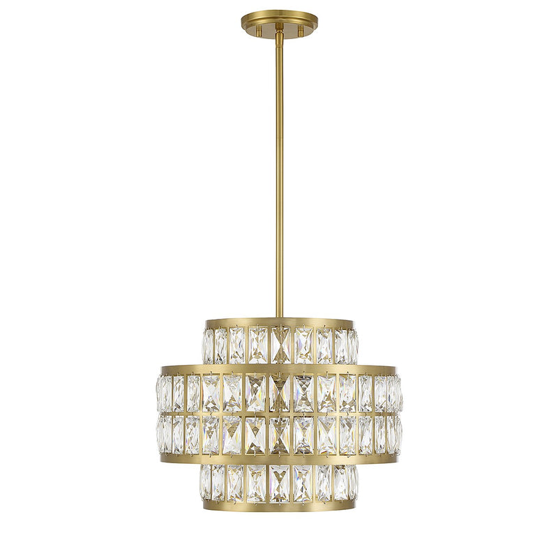 Savoy House 7-9044-3-322 Three Light Pendant, Warm Brass (2)