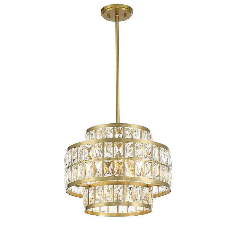 Savoy House 7-9044-3-322 Three Light Pendant, Warm Brass (3)