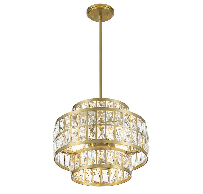 Savoy House 7-9044-3-322 Three Light Pendant, Warm Brass (4)