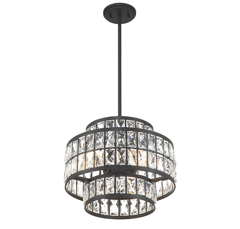 Savoy House 7-9044-3-89 Three Light Pendant, Matte Black (4)