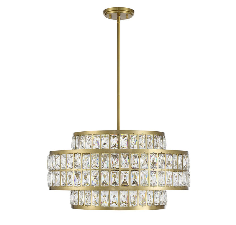 Savoy House 7-9046-4-322 Four Light Pendant, Warm Brass (2)