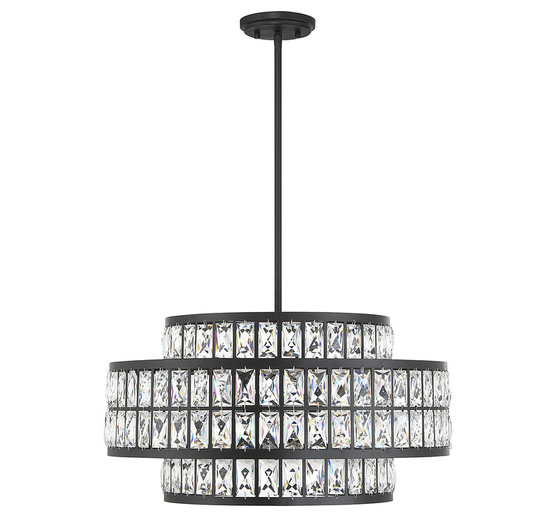 Savoy House 7-9046-4-89 Four Light Pendant, Matte Black (2)