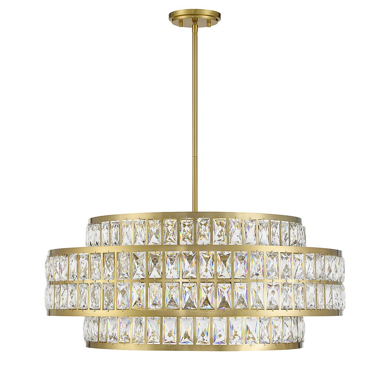 Savoy House 7-9048-6-322 Six Light Pendant, Warm Brass (2)