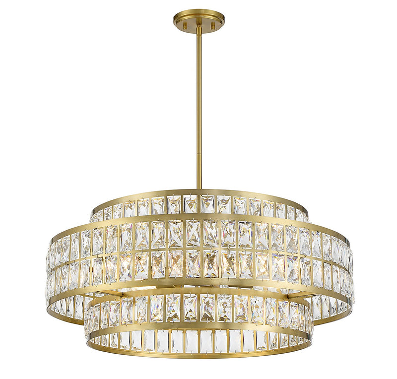 Savoy House 7-9048-6-322 Six Light Pendant, Warm Brass (3)