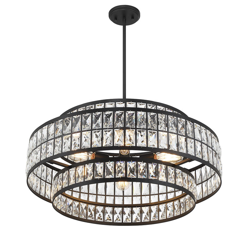 Savoy House 7-9048-6-89 Six Light Pendant, Matte Black (4)