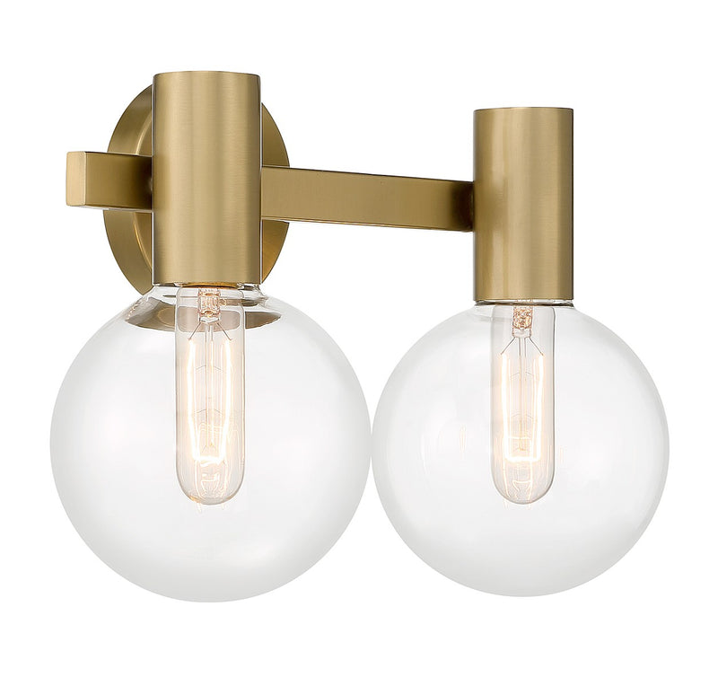 Savoy House 8-3076-2-322 Two Light Bathroom Vanity, Warm Brass (4)