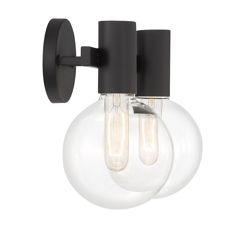 Savoy House 8-3076-2-BK Two Light Bathroom Vanity, Matte Black (5)