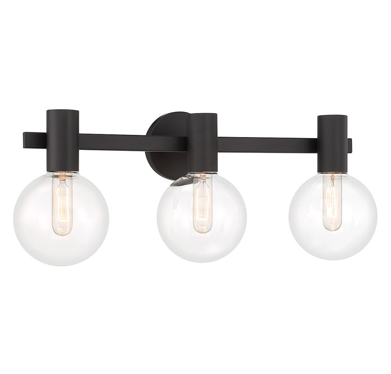 Savoy House 8-3076-3-BK Three Light Bathroom Vanity, Matte Black (3)