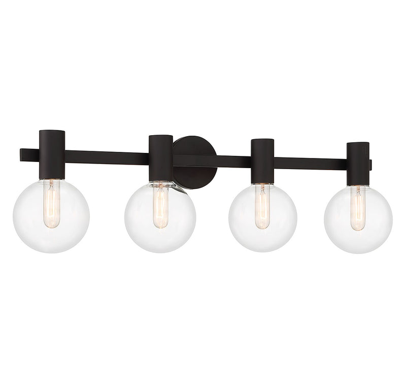 Savoy House 8-3076-4-BK Four Light Bathroom Vanity, Matte Black (3)