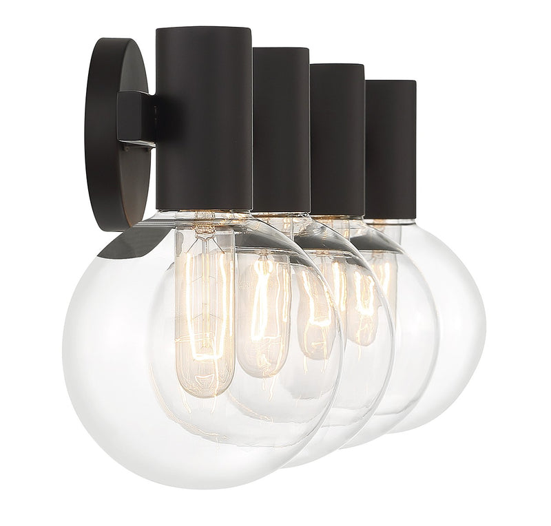 Savoy House 8-3076-4-BK Four Light Bathroom Vanity, Matte Black (5)