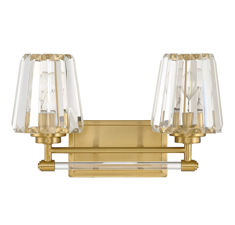 Savoy House 8-6001-2-322 Two Light Bathroom Vanity, Warm Brass (2)