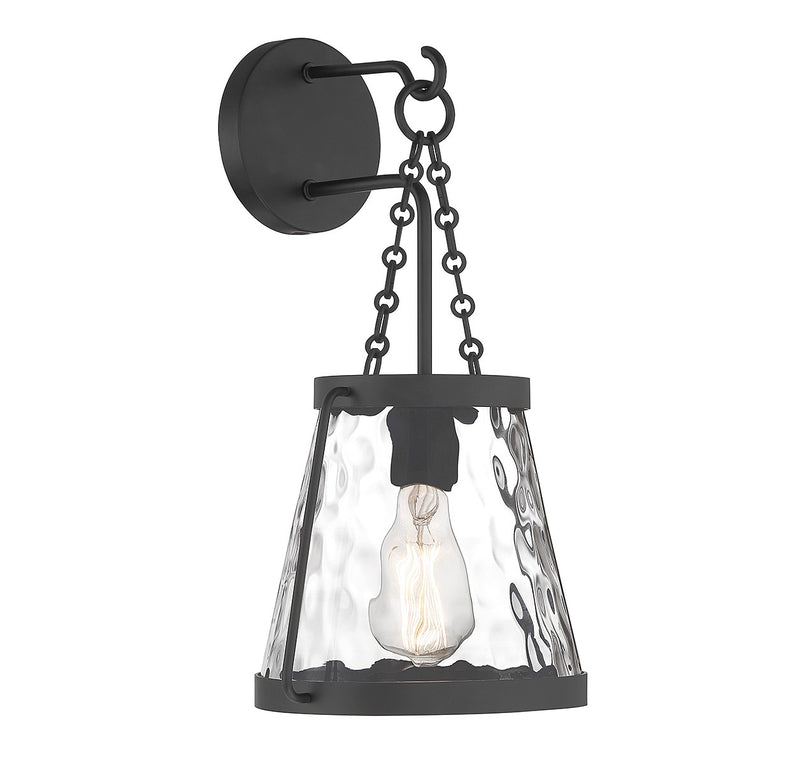 Savoy House 9-1801-1-89 One Light Wall Sconce, Matte Black (4)