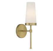 Savoy House 9-2801-1-322 One Light Wall Sconce, Warm Brass (4)
